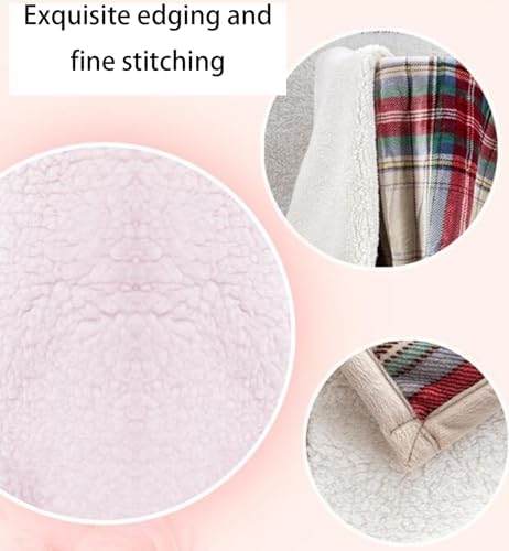 Sherpa Christmas Throw Blanket for Adults, Fleece Flannel Blankets