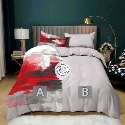 Modern Abstract Lines Duvet Cover Set Queen (90 x 90 in) Ultra Soft