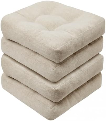 Basic Beyond Chair Cushions for Dining Chairs, Non-Slip Chair Pads