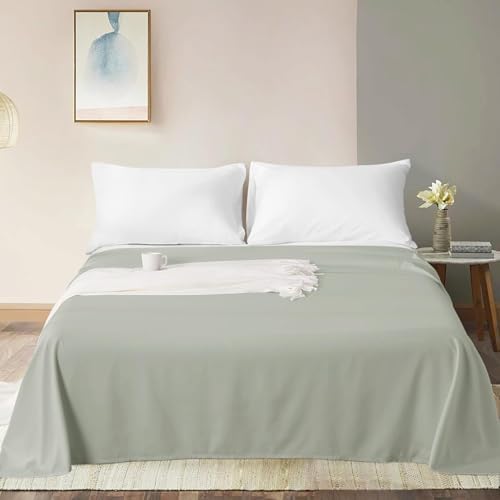 1 PC Flat Bed Sheet - Hotel Quality Single Flat Sheet Only - Wrinkle
