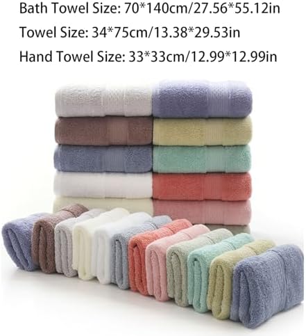 Bath Towels for Bathroom Set, 100% Cotton Ultra Soft Absorbent Quick
