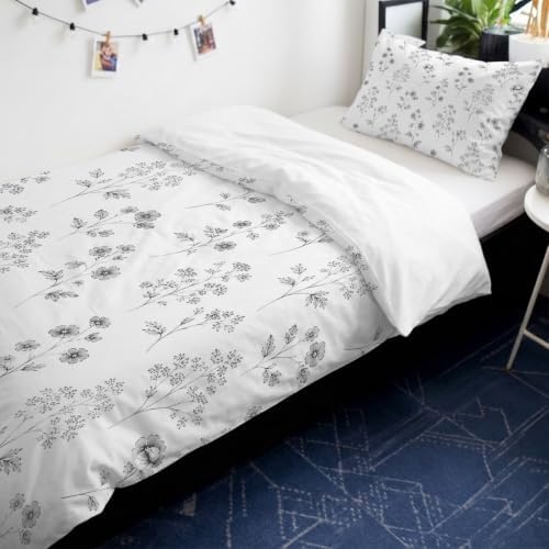 Spring Floral Duvet Cover Queen Size,Quilt Cover 90"x90" with Zipper
