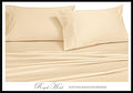 Solid Ivory Split-King: Adjustable King Bed Size Sheets, 5PC Bed Sheet
