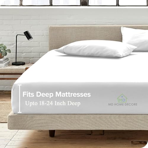 Extra Deep King Fitted Sheet - Hotel Luxury Single Fitted Sheet Only