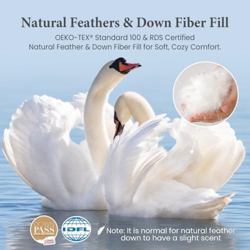 Joysoul Feather Down Fiber Comforter Queen Size - All Season Ultra