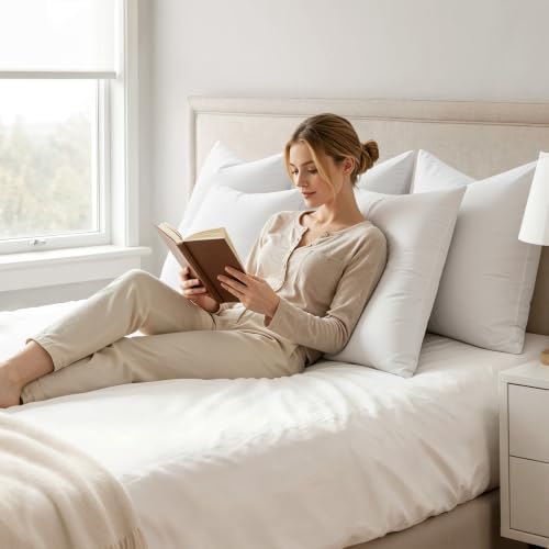 MIULEE 20x20 Pillow Inserts, Premium Feather and Down Pillows Pack of