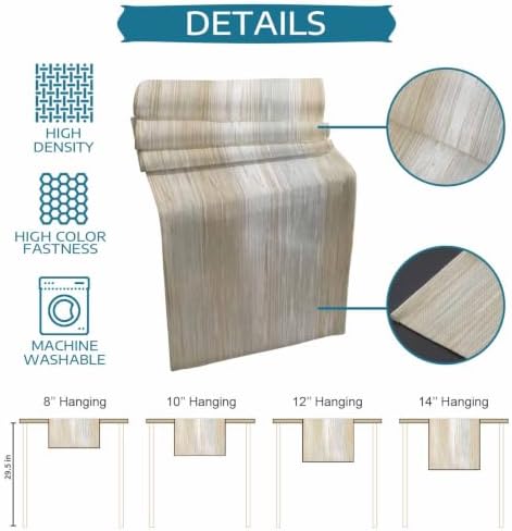 Abstract Ombre Table Runner and Placemats Set of 4 Farmhouse Brown