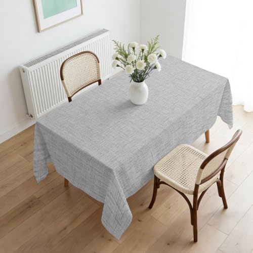 Savannan Rectangle Tablecloths, Modern Minimalist Gray Waterproof