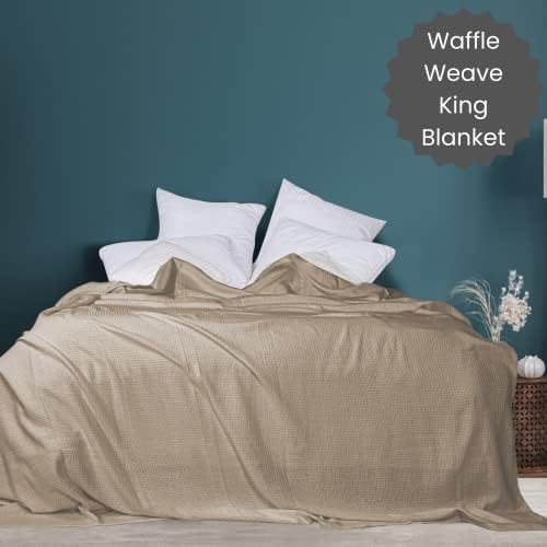 Cotton Clinic Waffle Bed Blanket 100% Cotton - All Season Blanket