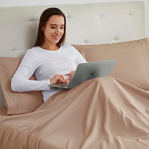 Nestl Taupe King Pillow Cases 2 – Soft King Size Pillow Case, 1800