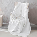 meadow park Cozy Waffle Weave Chenille Thermal Bed Blanket Queen 90” x