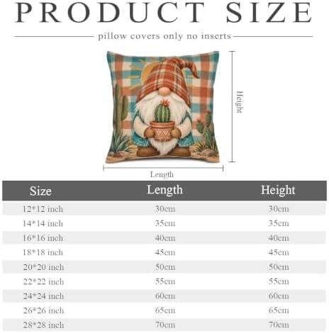 Plaid Pillow Covers 22x22 Inch Set of 2 Linen for Southwestern