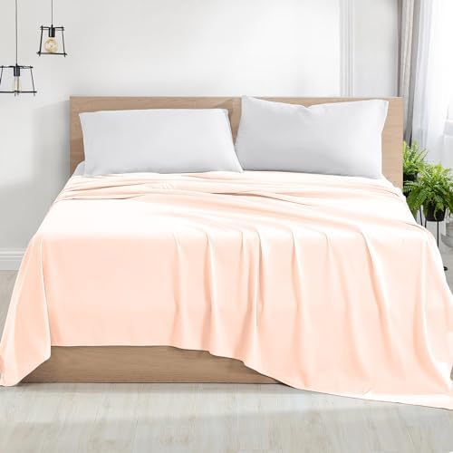 Elite King (102x108) Size Flat Sheet 600-TC Percale Cotton Top Flat