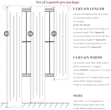 Light Gray 100% Blackout Linen Curtains 120 Inches Extra Long 2 Panels