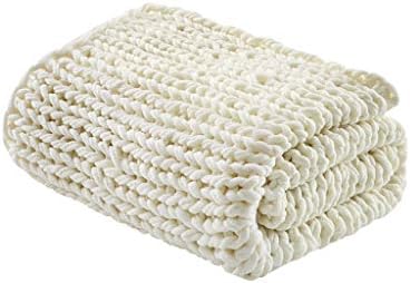 Madison Park Chunky Double Knit All Season Throw Blanket, 50 x 60