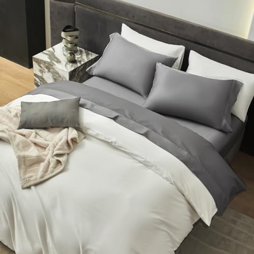 PURE ERA King Size Sheets Set Long Staple Cotton Sateen Cooling Bed