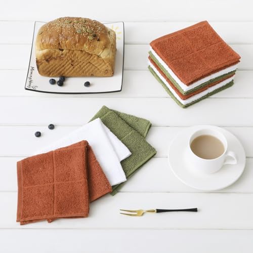 Glynniss Kitchen Dish Cloths Highly Absorbent Dish Rags 100% Cotton