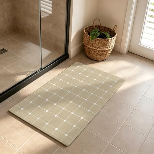 Taupe Gingham Door Mat Indoor Welcome Mats Front Door Mat Outside