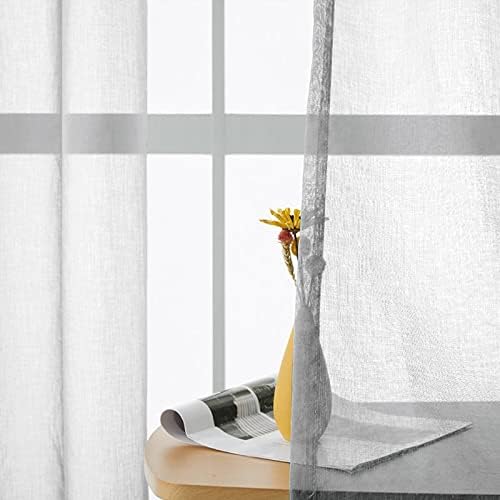 Sheer Bedroom Curtains 2 Panel Sets 63 Inch Length, Grommet Solid