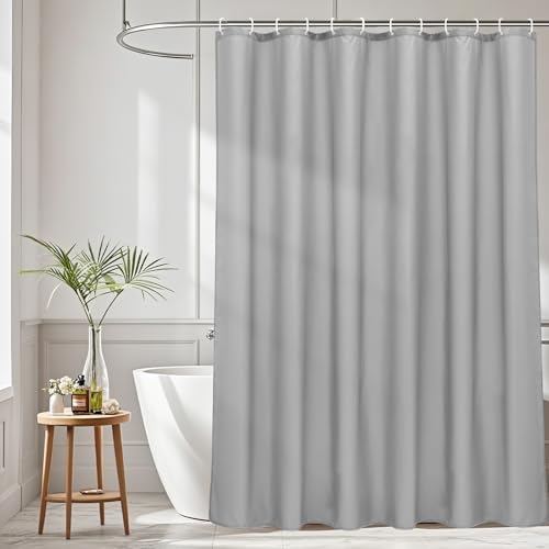 AooHome Shower Curtain Liner, Fabric Bathroom Curtain with Hooks for