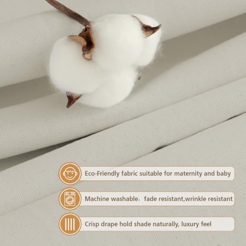 Beige Pinch Pleats 100% Blackout Window Curtains 108 Inches Long 2