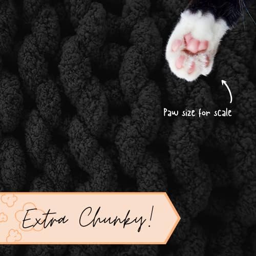 Adyrescia Chunky Knit Blanket Throw | 100% Hand Knit with Jumbo