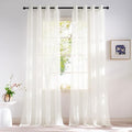 NICETOWN Natural Sheer Bedroom Curtains 84 Inches Long, W54xL84, 2