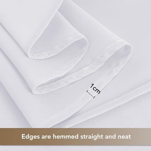 sancua White Square Tablecloths 70x70 Inch Table Cloth, 2 Pack
