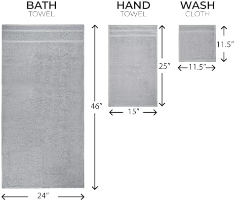 10 Piece Towel Set with Upgraded Softness and Durability, Grey