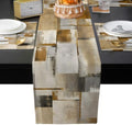 Brown Abstract Table Mats Set of 6 with Table Runner 90 Inches