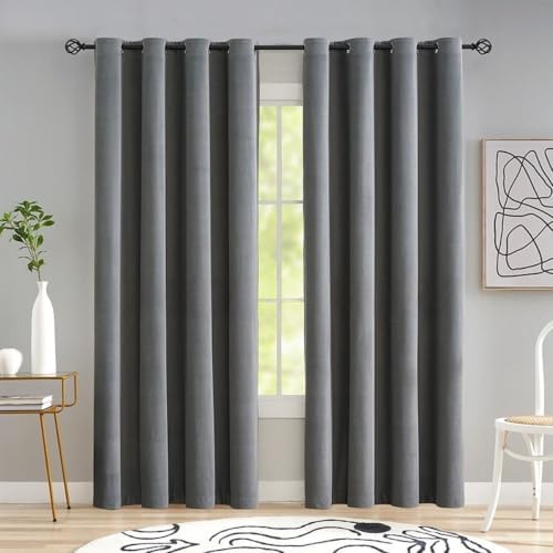 Blackout Curtains,Noise Reducing Room Darkening Drapes,Set of 2