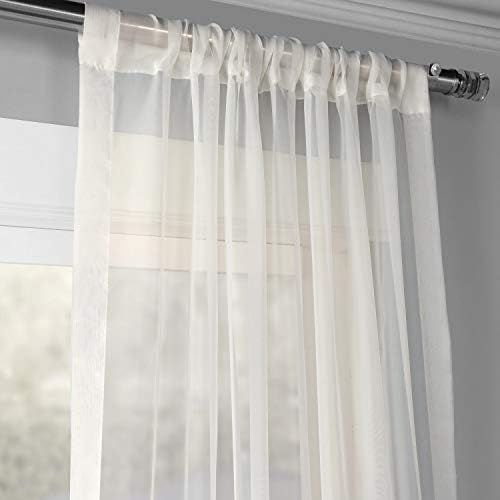 HPD Half Price Drapes SHCH-VOL3-96-PR Solid Voile Poly Sheer Curtain