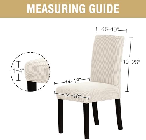 H.VERSAILTEX Stretch Dining Chair Covers Set of 4 Chair Covers for