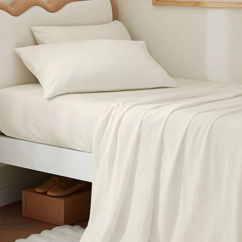 Ready To Rest 4 Piece Full XL Sheet Set - Ivory, 15 Inch Deep Pockets
