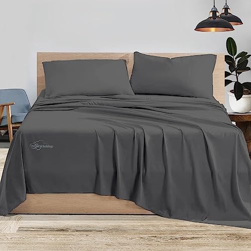 100% Egyptian Cotton King Sheet Set - 4 Piece Sheets with 16" Deep