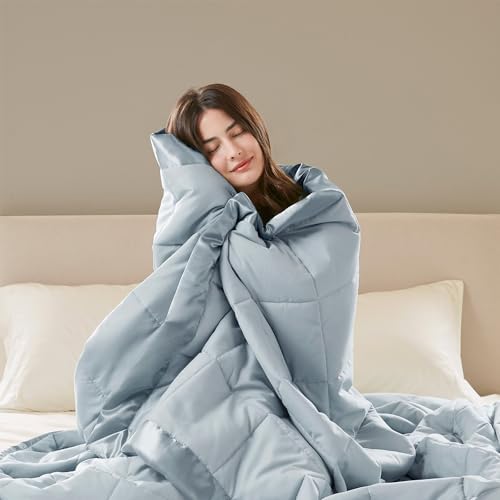 Madison Park Down Alternative Twin Size Blanket for Bed, Satin Trim