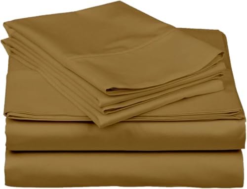 Cotton Home- 4 Pieces Twin Size Beige Color Sheet Set – Fit Mattress