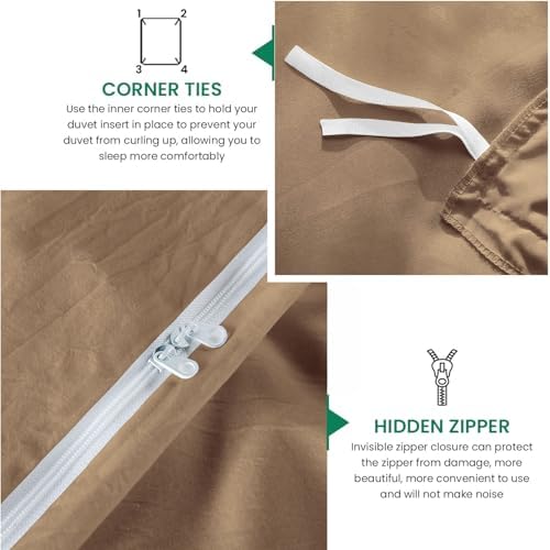 600 Thread Count 3-Sided Zipper Duvet Cover Set – Ultra Soft Egyptian