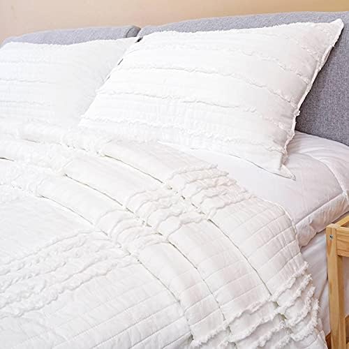 BOSOWOS Queen Size Pillow Shams Set of 2, Ultra Soft Breathable 20 x