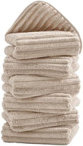 6 Pack Soft Microfiber Hand Towels for Bathroom, 16"x30", Beige