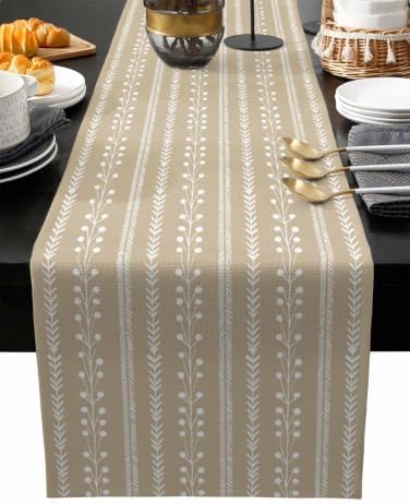 Modern Minimalist Table Runner Cotton Linen 108 Inch Holiday Dresser