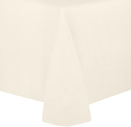 Ultimate Textile 54 x 96-Inch Oval Faux Burlap Tablecloth, Ivory