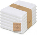 Urban Villa Kitchen Towels Cotton Dish Towels 20”x30” (Set of 6) White