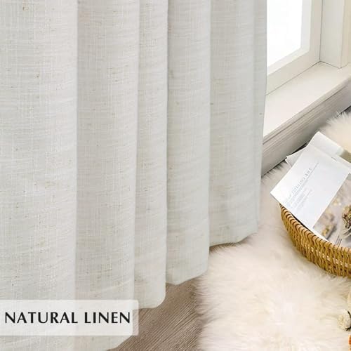 HOMERILLA Pinch Pleated Curtains 108 Inches Long,Unlined Room