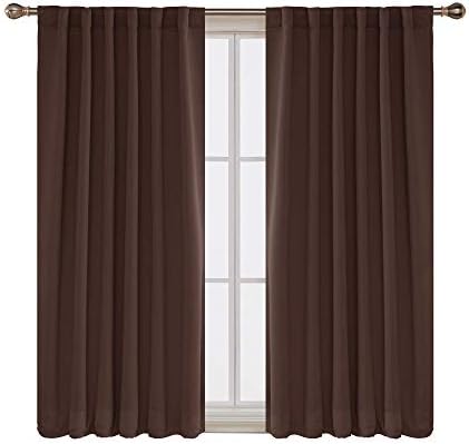 Back Tab and Rod Pocket Blackout Curtains for Bedroom - Thermal