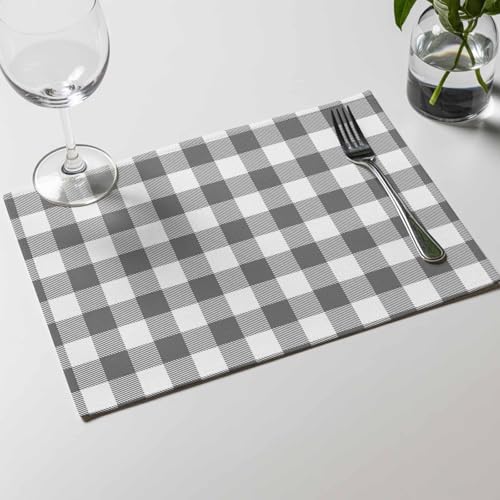 Placemats Set of 8, Retro Idyllic Washable Table Mats for Dining