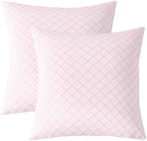 Manfei Buffalo Plaid Pillow Cover, 2 Pack, 20" x 20"