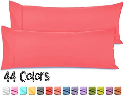 Nestl Soft Pillowcase Lightweight Coral Pink Microfiber Body Pillow