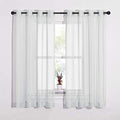 NICETOWN Sheer Curtains 63 Long - Ring Top Solid Voile Window