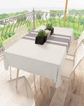 Rectangle Table Cloth, Farmhouse Classic Stripes Waterproof Linen